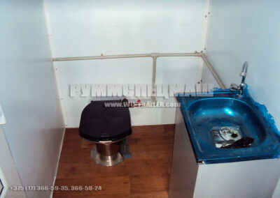 Модульное здание туалет на 2 кабинки