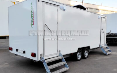 Прицеп туалет на 4 кабинки с вакуумной станцией