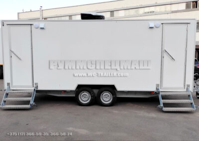 Прицеп туалет на 4 кабинки с вакуумной станцией