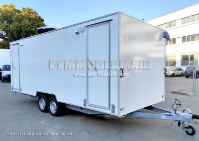 Прицеп туалет на 4 кабинки с вакуумной станцией