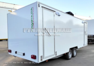 Прицеп туалет на 4 кабинки с вакуумной станцией